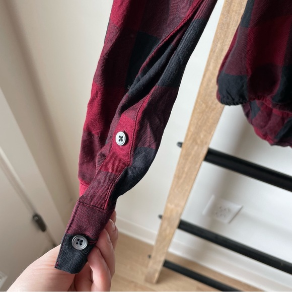 MADEWELL Wrap Front checkered top size Small - Picture 11 of 13